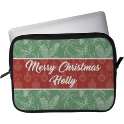 Christmas Holly Laptop Sleeve / Case - 11" (Personalized)
