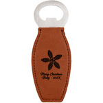 Christmas Holly Leatherette Bottle Opener (Personalized)