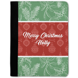 Christmas Holly Notebook Padfolio - Medium w/ Name or Text