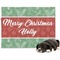 Christmas Holly Microfleece Dog Blanket - Large