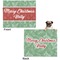 Christmas Holly Microfleece Dog Blanket - Large- Front & Back