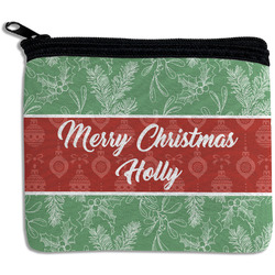 Christmas Holly Rectangular Coin Purse (Personalized)