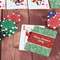 Christmas Holly On Table with Poker Chips