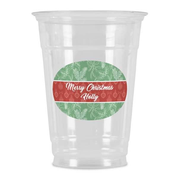 Custom Christmas Holly Party Cups - 16oz (Personalized)