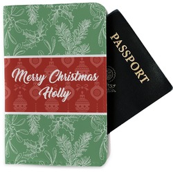 Christmas Holly Passport Holder - Fabric (Personalized)