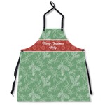 Christmas Holly Apron Without Pockets w/ Name or Text