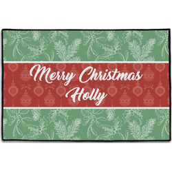 Christmas Holly Door Mat - 36"x24" (Personalized)