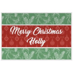 Christmas Holly Laminated Placemat w/ Name or Text