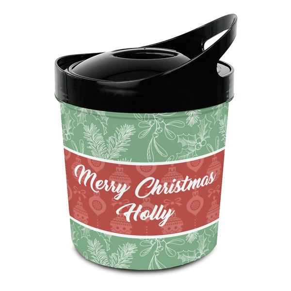 Custom Christmas Holly Plastic Ice Bucket (Personalized)