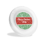 Christmas Holly Plastic Party Appetizer & Dessert Plates - 6" (Personalized)