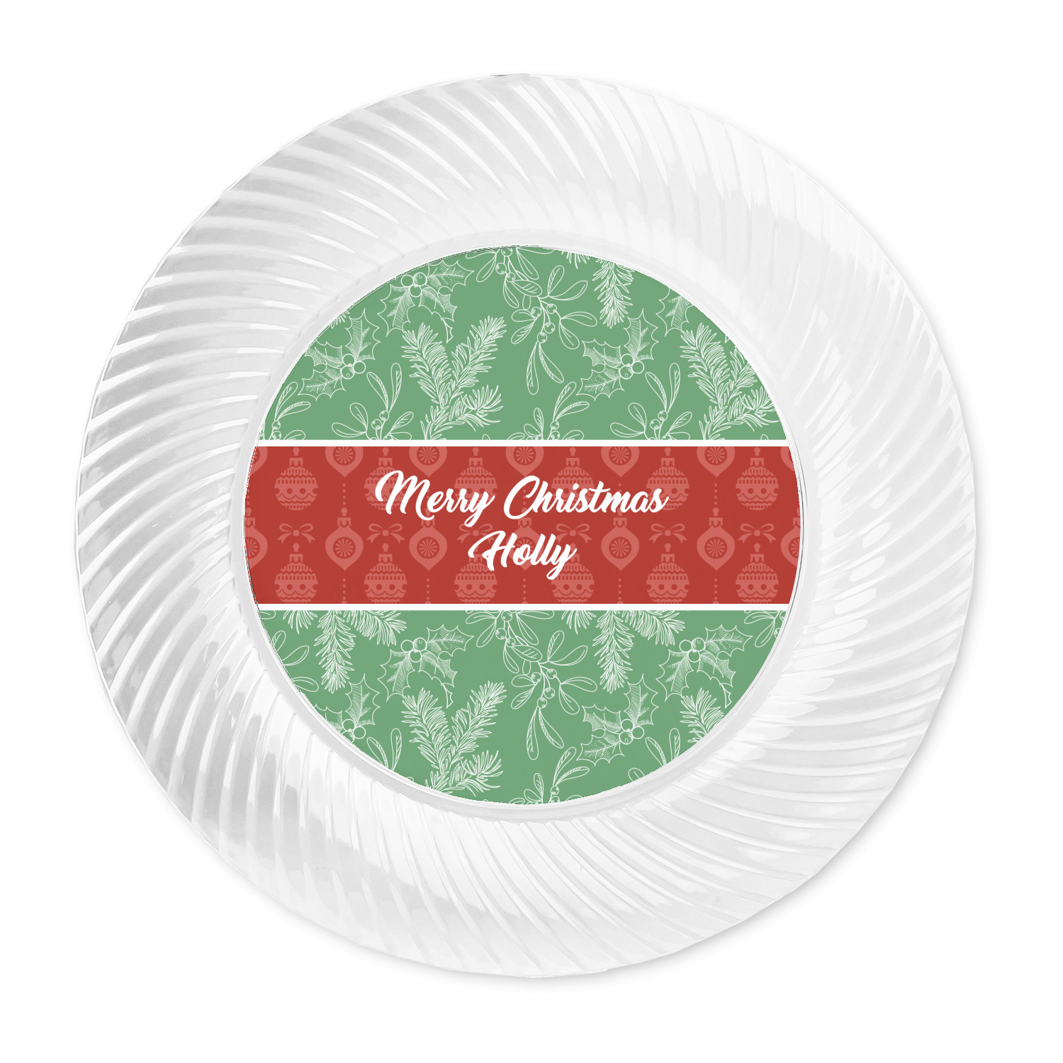 Plastic top christmas plate