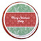 Christmas Holly Printed Icing Circle - Large - On Cookie