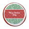 Christmas Holly Printed Icing Circle - Medium - On Cookie