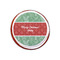 Christmas Holly Printed Icing Circle - XSmall - On Cookie