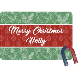 Christmas Holly Rectangular Fridge Magnet (Personalized)