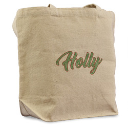 Christmas Holly Reusable Cotton Grocery Bag - Single (Personalized)