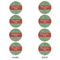 Christmas Holly Round Linen Placemats - APPROVAL Set of 4 (double sided)