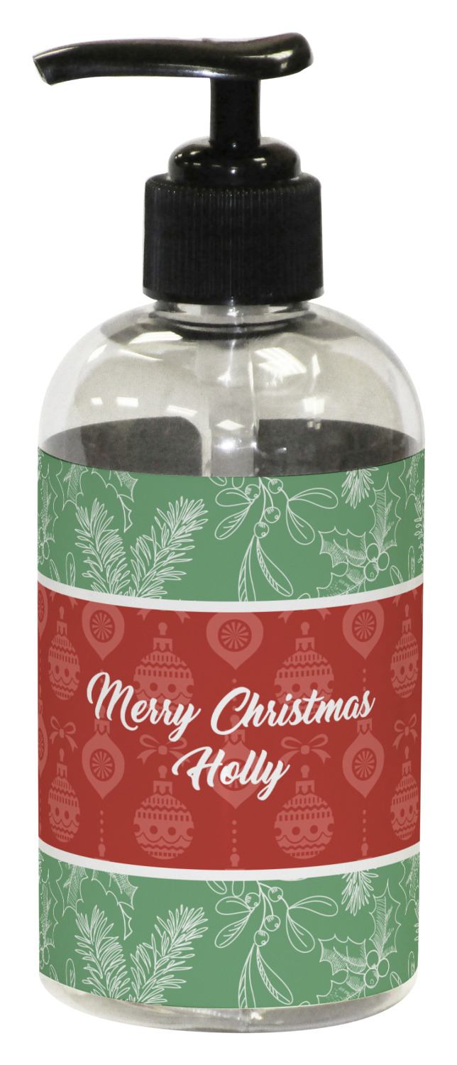 Christmas Holly Plastic Soap / Lotion Dispenser (8 oz - Small - Black ...