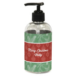 Christmas Holly Plastic Soap / Lotion Dispenser (8 oz - Small - Black) (Personalized)