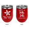 Christmas Holly Stainless Wine Tumblers - Red - Double Sided - Approval