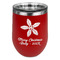 Christmas Holly Stainless Wine Tumblers - Red - Double Sided - Front