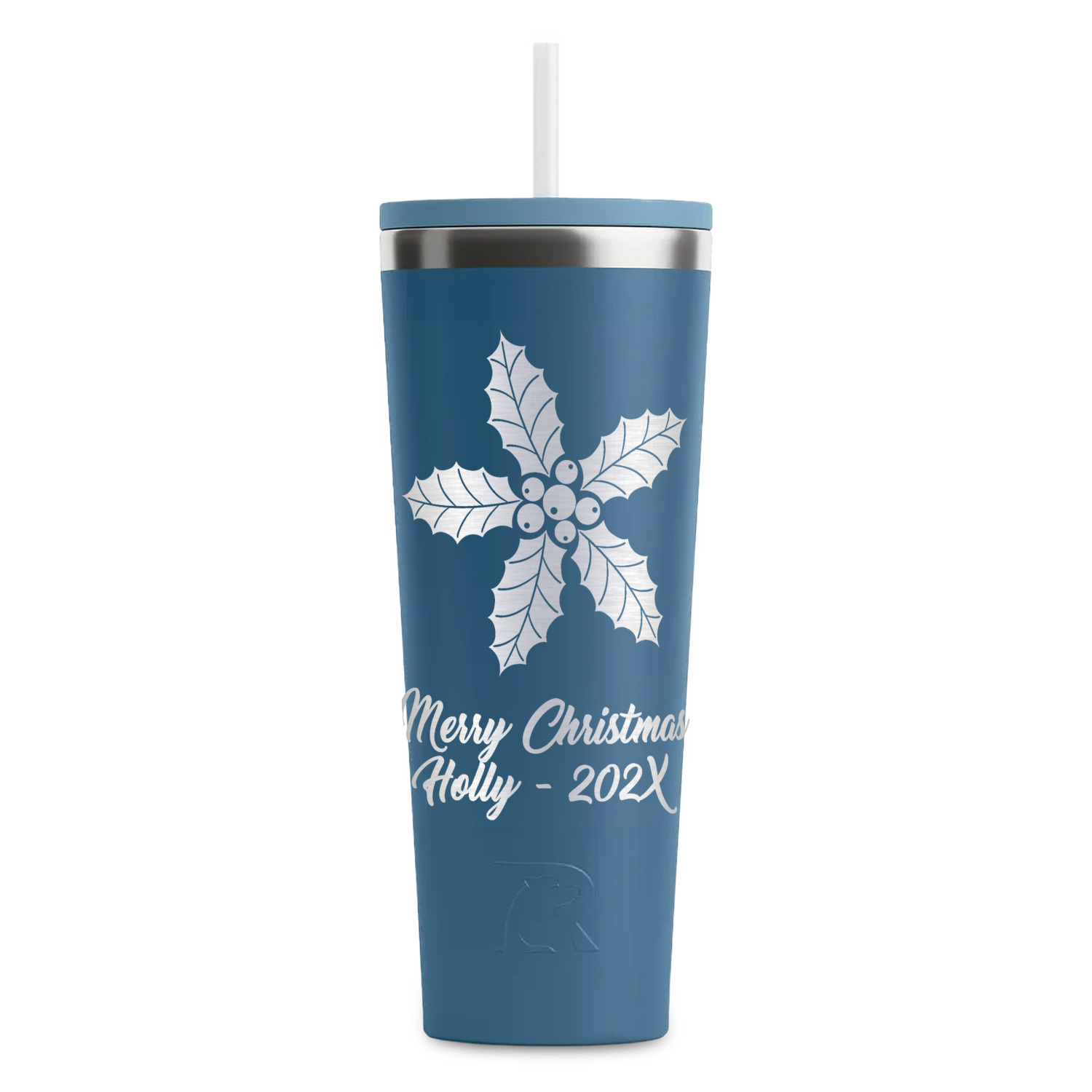 Custom Christmas Holly RTIC Tumbler - 30 oz (Personalized)