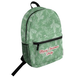 Christmas Holly Student Backpack (Personalized)