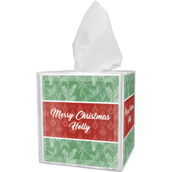 Christmas Holly Tissue Box Cover (Personalized)