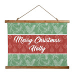 Christmas Holly Wall Hanging Tapestry - Wide (Personalized)