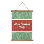 Christmas Holly Wall Hanging Tapestry - Tall (Personalized)