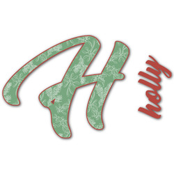 Christmas Holly Name & Initial Decal - Custom Sized (Personalized)