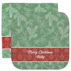 Christmas Holly Facecloth / Wash Cloth (Personalized)