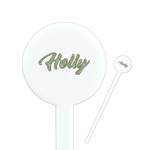 Christmas Holly Round Plastic Stir Sticks (Personalized)