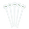 Christmas Holly White Plastic 7" Stir Stick - Round - Fan View