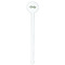 Christmas Holly White Plastic 7" Stir Stick - Round - Single Stick