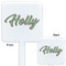 Christmas Holly White Plastic Stir Stick - Double Sided - Approval