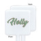 Christmas Holly White Plastic Stir Stick - Single Sided - Square - Approval