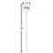 Christmas Holly White Plastic Stir Stick - Square - Dimensions