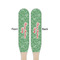 Christmas Holly Wooden Food Pick - Paddle - Double Sided - Front & Back