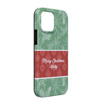 Christmas Holly iPhone Case - Rubber Lined - iPhone 13 Pro (Personalized)