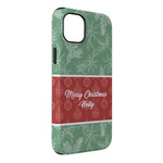 Christmas Holly iPhone Case - Rubber Lined - iPhone 14 Pro Max (Personalized)