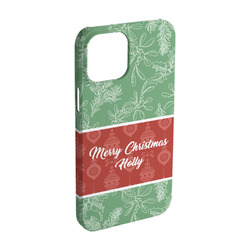 Christmas Holly iPhone Case - Plastic - iPhone 15 Pro (Personalized)