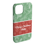 Christmas Holly iPhone Case - Plastic - iPhone 15 Pro Max (Personalized)