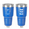 Safari 30 oz Stainless Steel Ringneck Tumbler - Blue - Double Sided - Front & Back