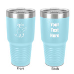 Safari 30 oz Stainless Steel Tumbler - Teal - Double-Sided (Personalized)