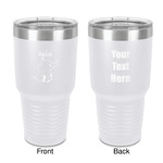 Safari 30 oz Stainless Steel Tumbler - White - Double-Sided (Personalized)