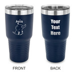 Safari 30 oz Stainless Steel Tumbler - Navy - Double Sided (Personalized)