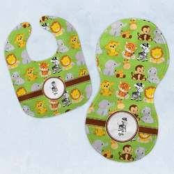 Safari Baby Bib & Burp Set w/ Name or Text