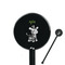 Safari Black Plastic 5.5" Stir Stick - Round - Closeup