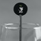 Safari Black Plastic 5.5" Stir Stick - Round - Main